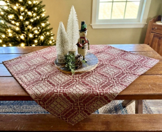 NORMANDY RED/TAN 34" TABLE SQUARE *NEW*